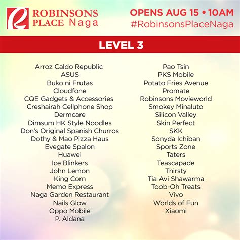 robinsons naga schedule|Robinsons Naga .